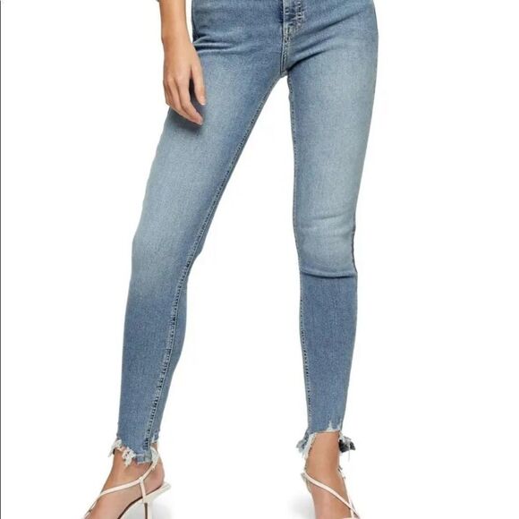 Top Shop ~ Womens Jamie Jagged Edge Jeans ~ size 30 - Picture 1 of 7